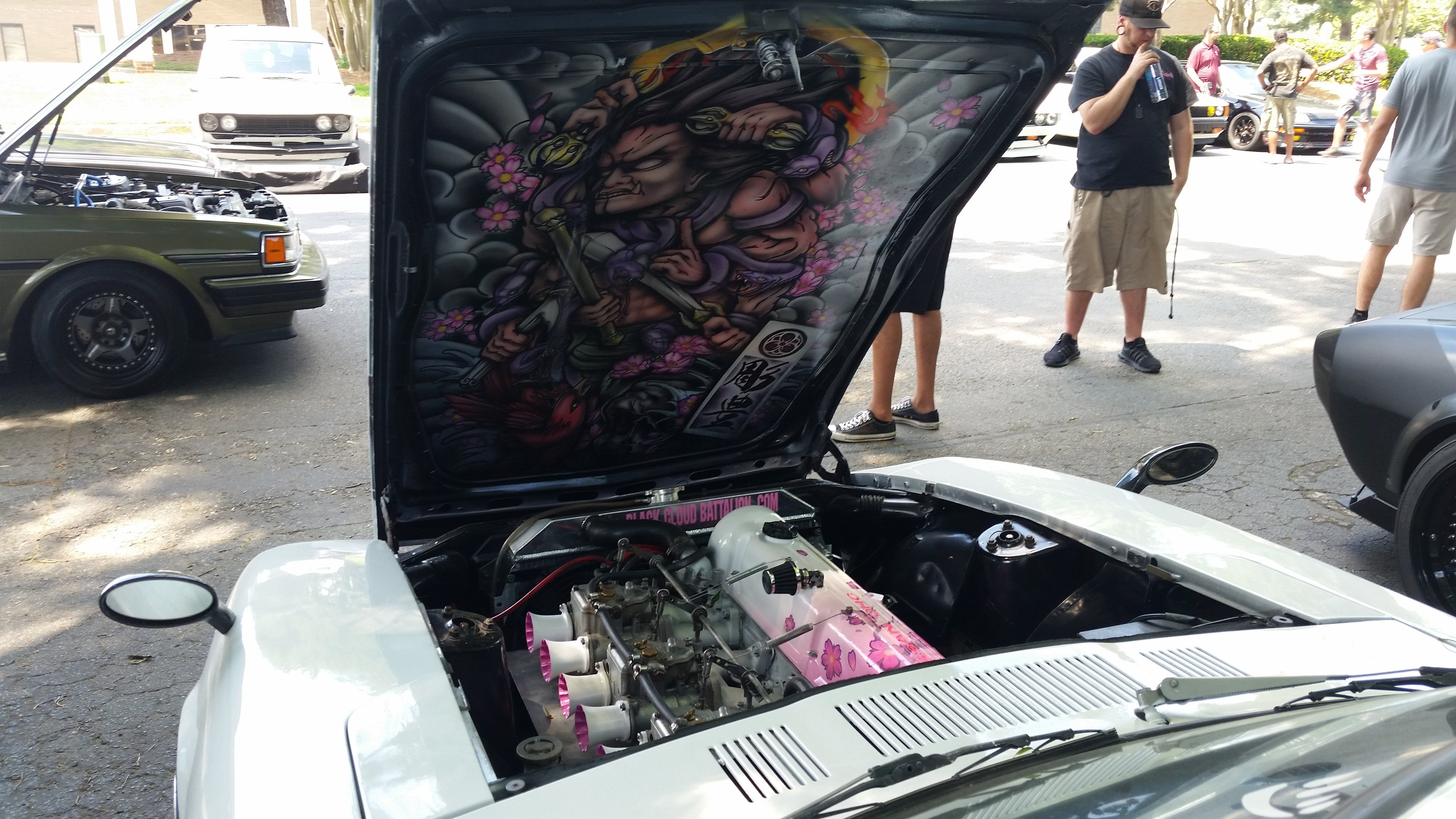 Black Cloud Battalion Datsun 240Z Hood Mural