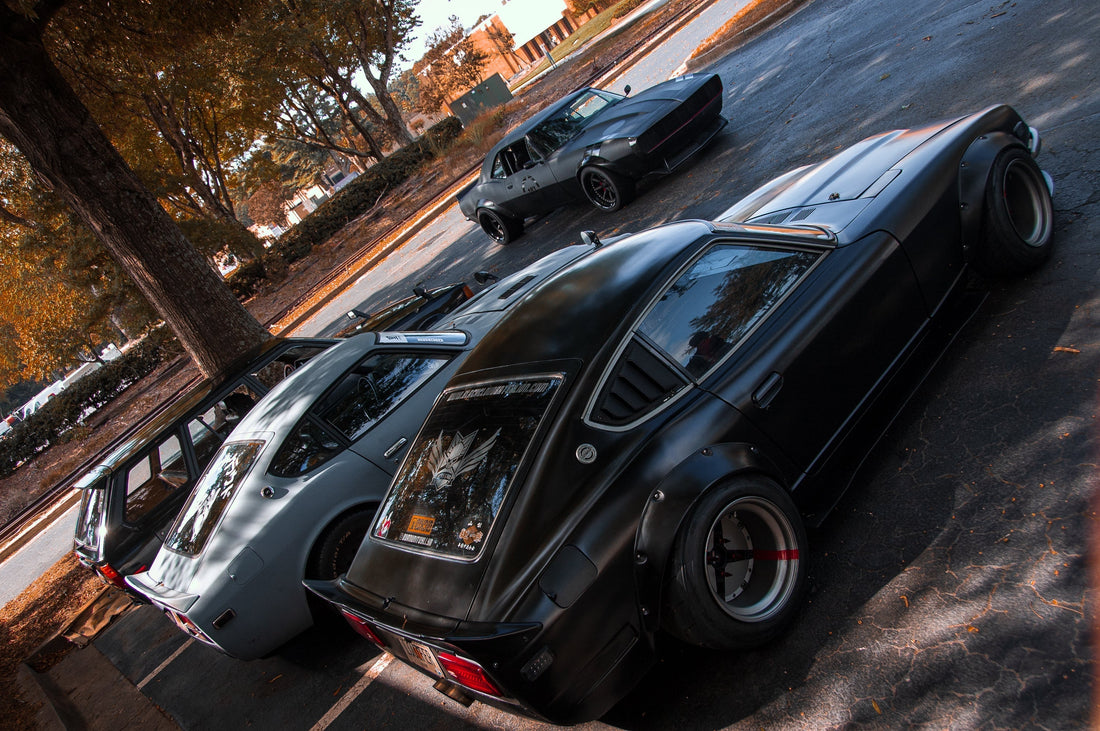Black Cloud Battalion 1971 LouZfer Datsun 240Z and 1967 Vengeance Chevy Camaro