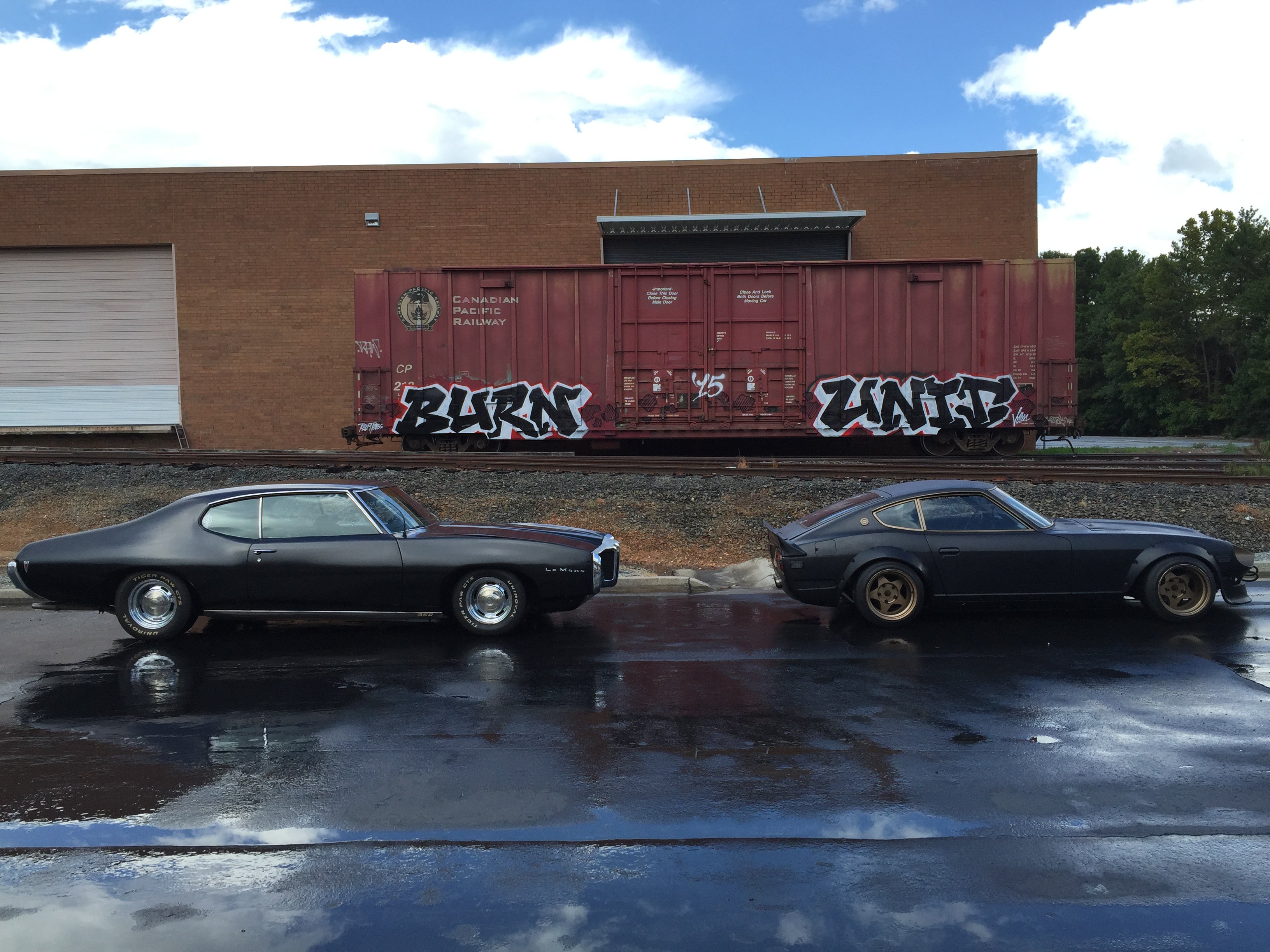 Black Cloud Battalion Pontiac Lemans and LouZfer Datsun 240Z