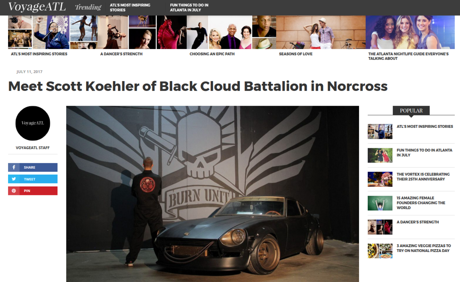 Black Cloud Battalion Featured in VoyageATL