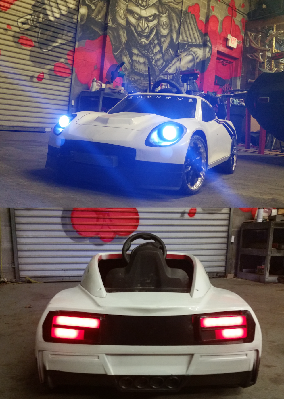 Power Wheels Chibi Z Car Custom LED Headlights and Taillights