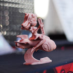 Black Cloud Chibi Miss Chief Drift Missile rose pink acrylic figurine.