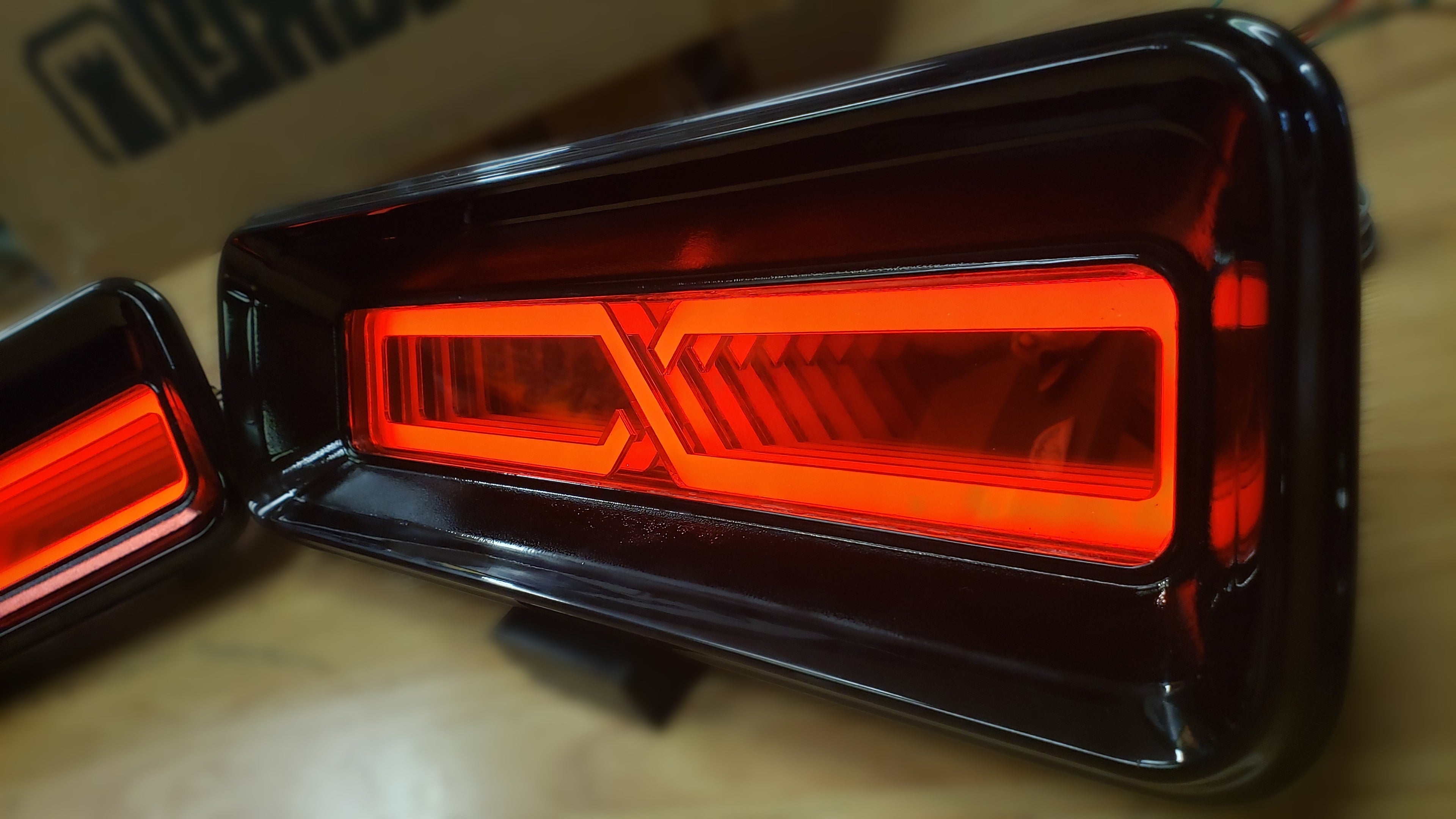 1967-1968 Chevy Camaro Vengeance LED Infinity Tail Lights - Black Bezel