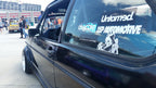 Black and white vinyl No Dead End “peeker” reaper sticker. 