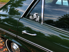 Black and white vinyl No Dead End “peeker” reaper sticker. 