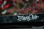 Black Cloud Graffiti Tag White Vinyl Sticker