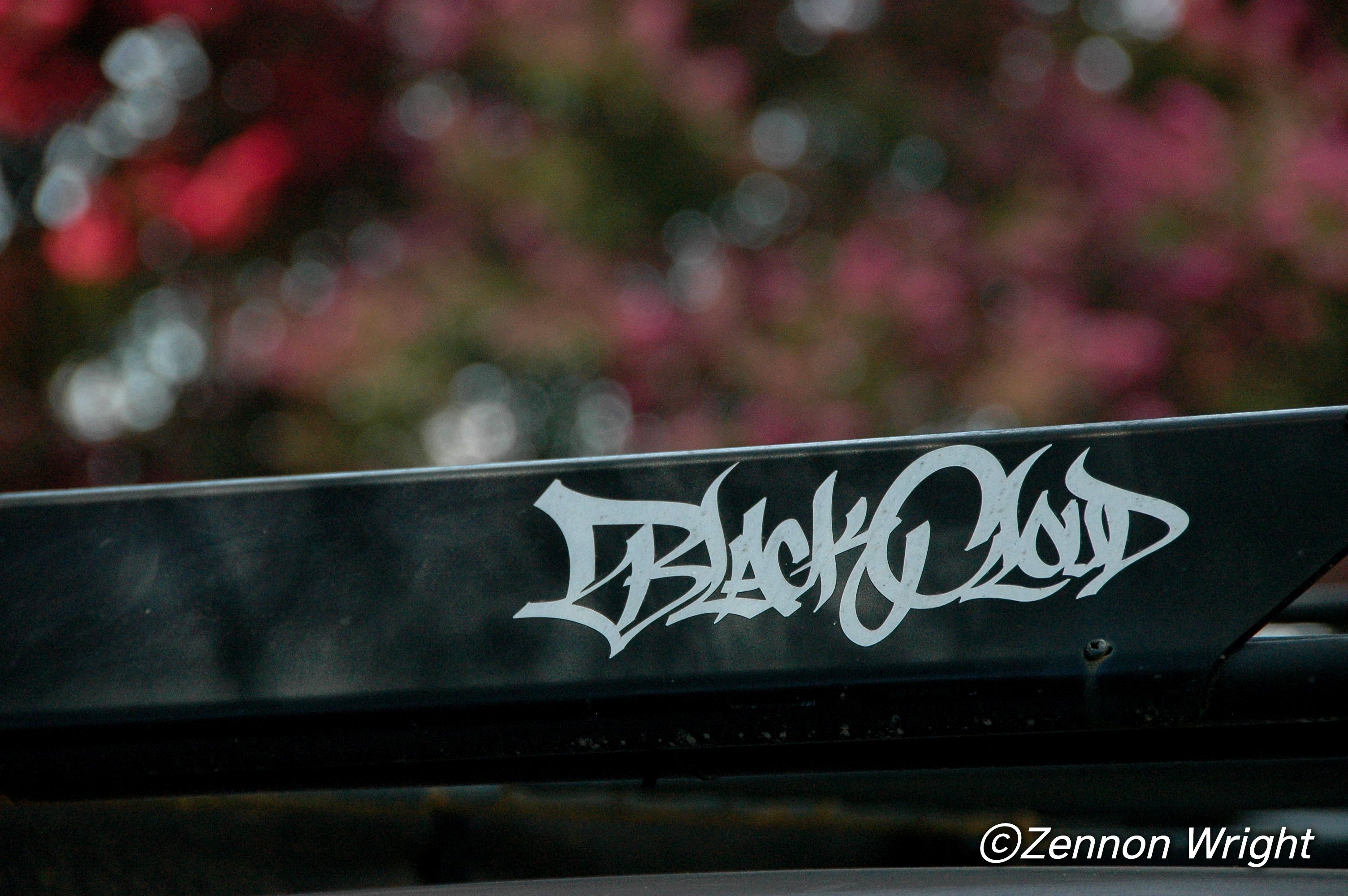 Black Cloud Graffiti Tag White Vinyl Sticker