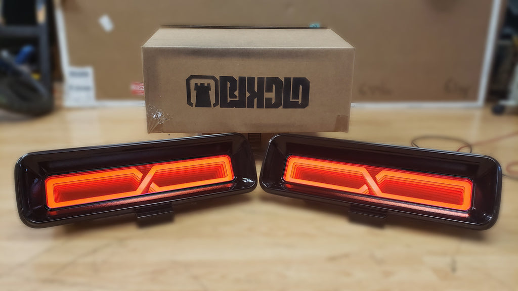 1967-1968 Chevy Camaro Vengeance LED Infinity Tail Lights - Black Bezel