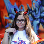 Black Cloud Devil Horns Headband