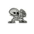 silver driver acrylic lapel pin