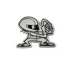 silver driver acrylic lapel pin