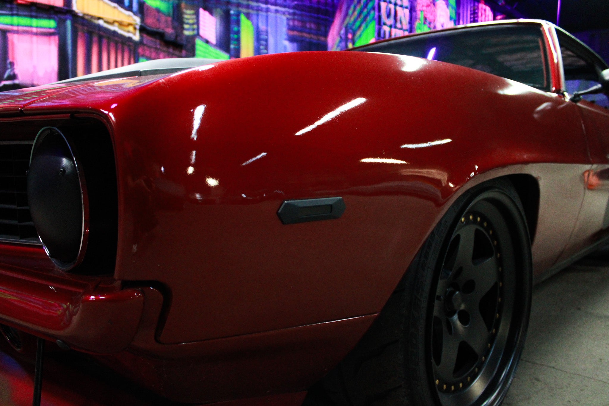 1969 Camaro Vengeance LED Side Markers - black bezels with smoked lens