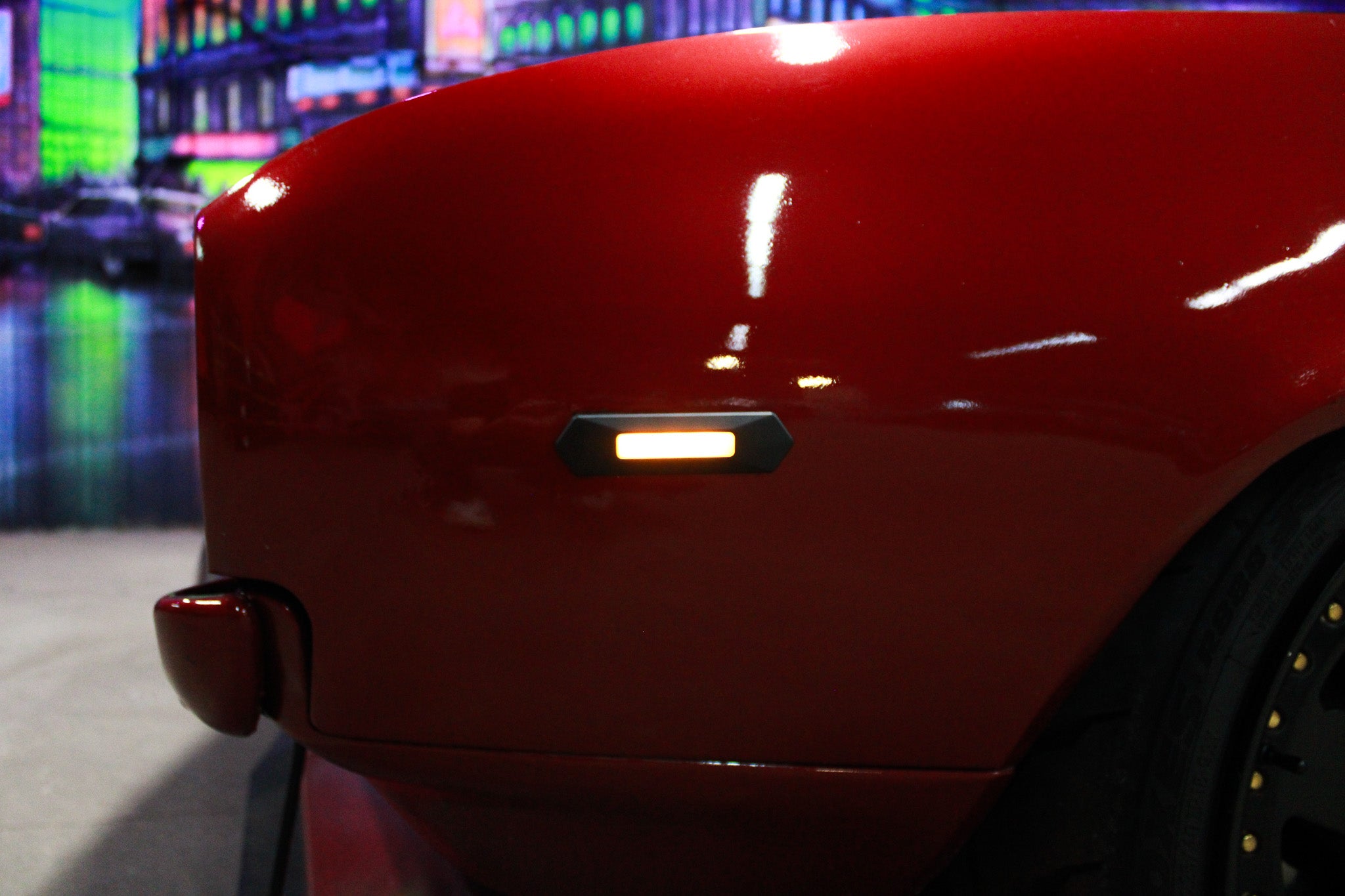1969 Camaro Vengeance LED Side Markers - black bezels with smoked lens