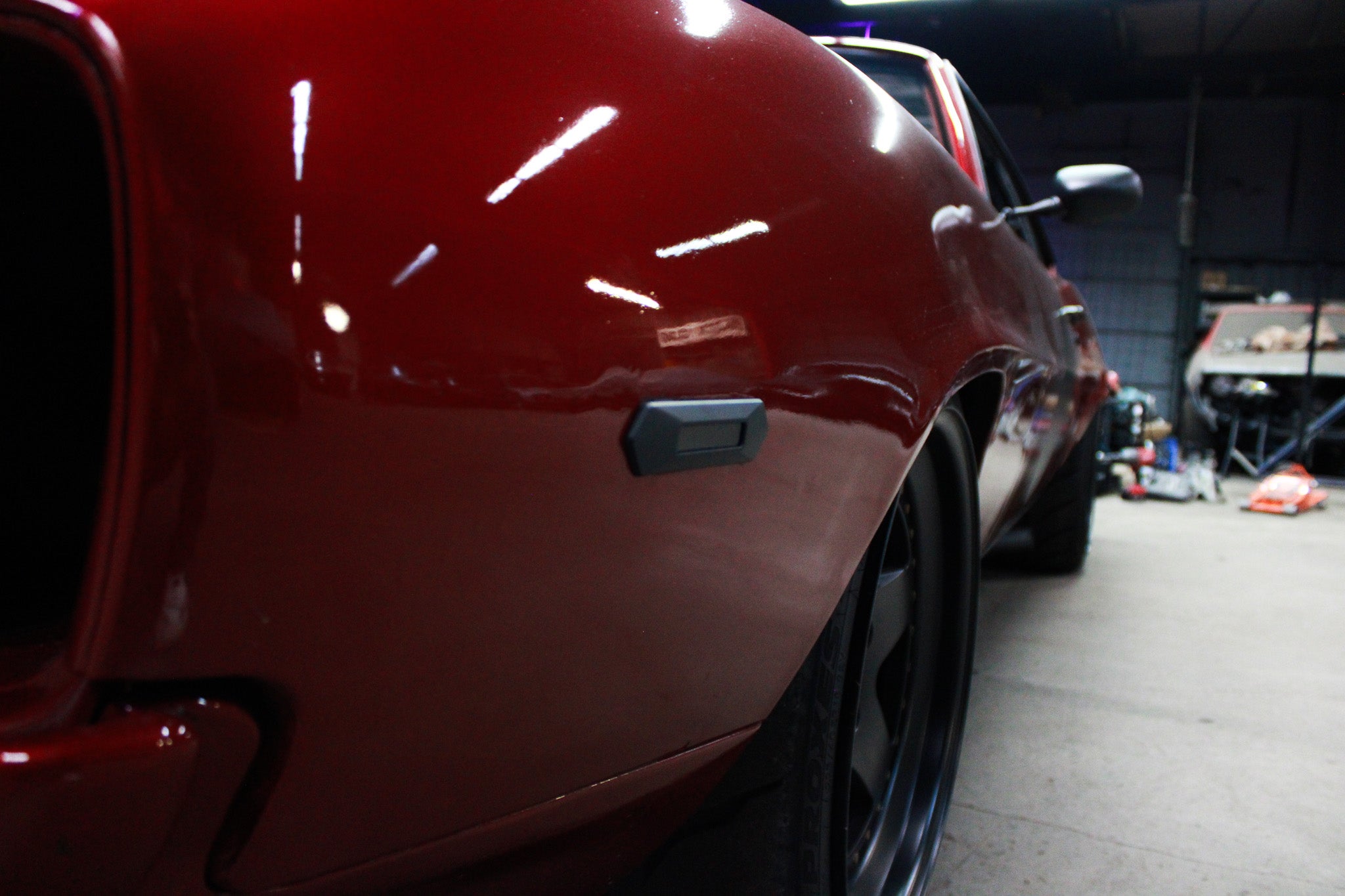 1969 Camaro Vengeance LED Side Markers - black bezels with smoked lens