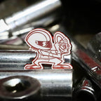 red driver acrylic lapel pin