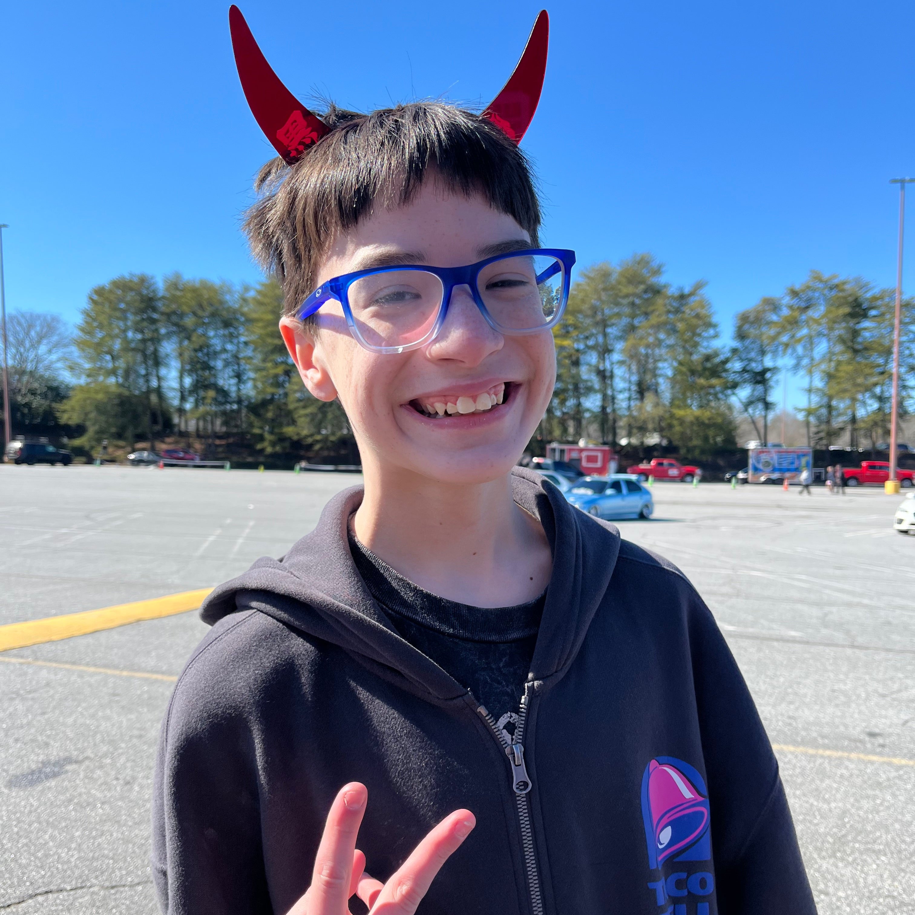 Black Cloud Devil Horns Headband