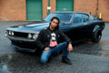 Black short-sleeve unisex T-shirt with Sekai Seifuku / World is Mine / Big Bad Wolf design on front 