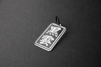 Engraved acrylic Black Cloud Japanese Kanji keychain.
