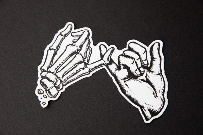 Black and white Yakusoku (Promise) vinyl sticker.