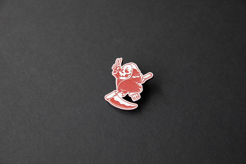 chibi reaper red lapel pin
