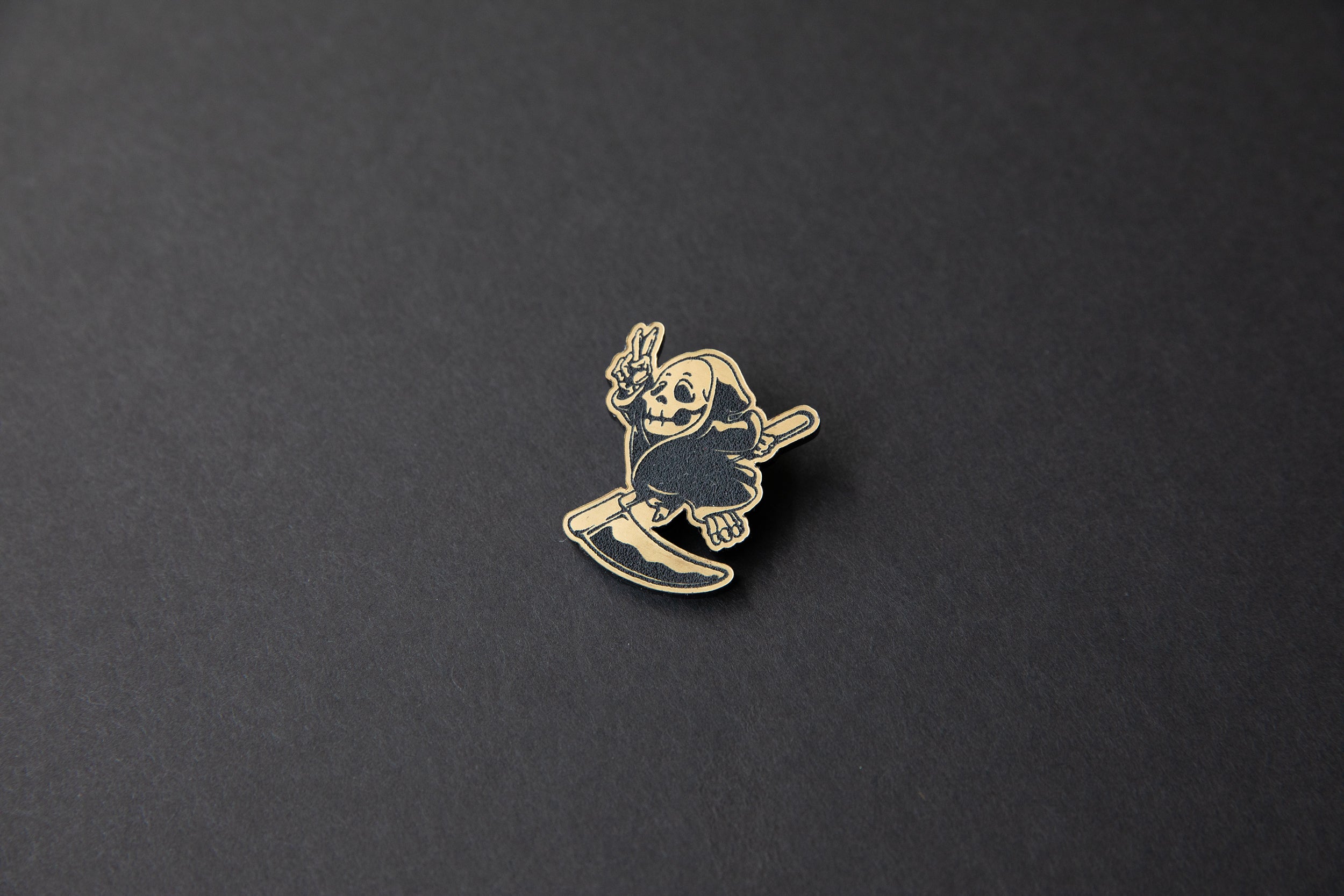chibi reaper gold lapel pin