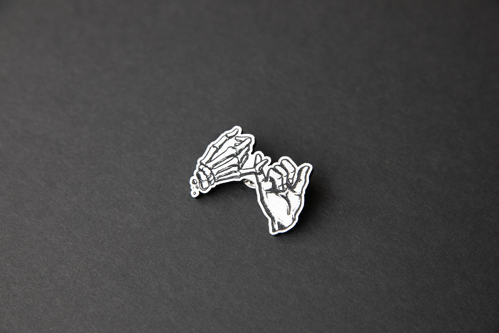 Promise Hands Silver Pin