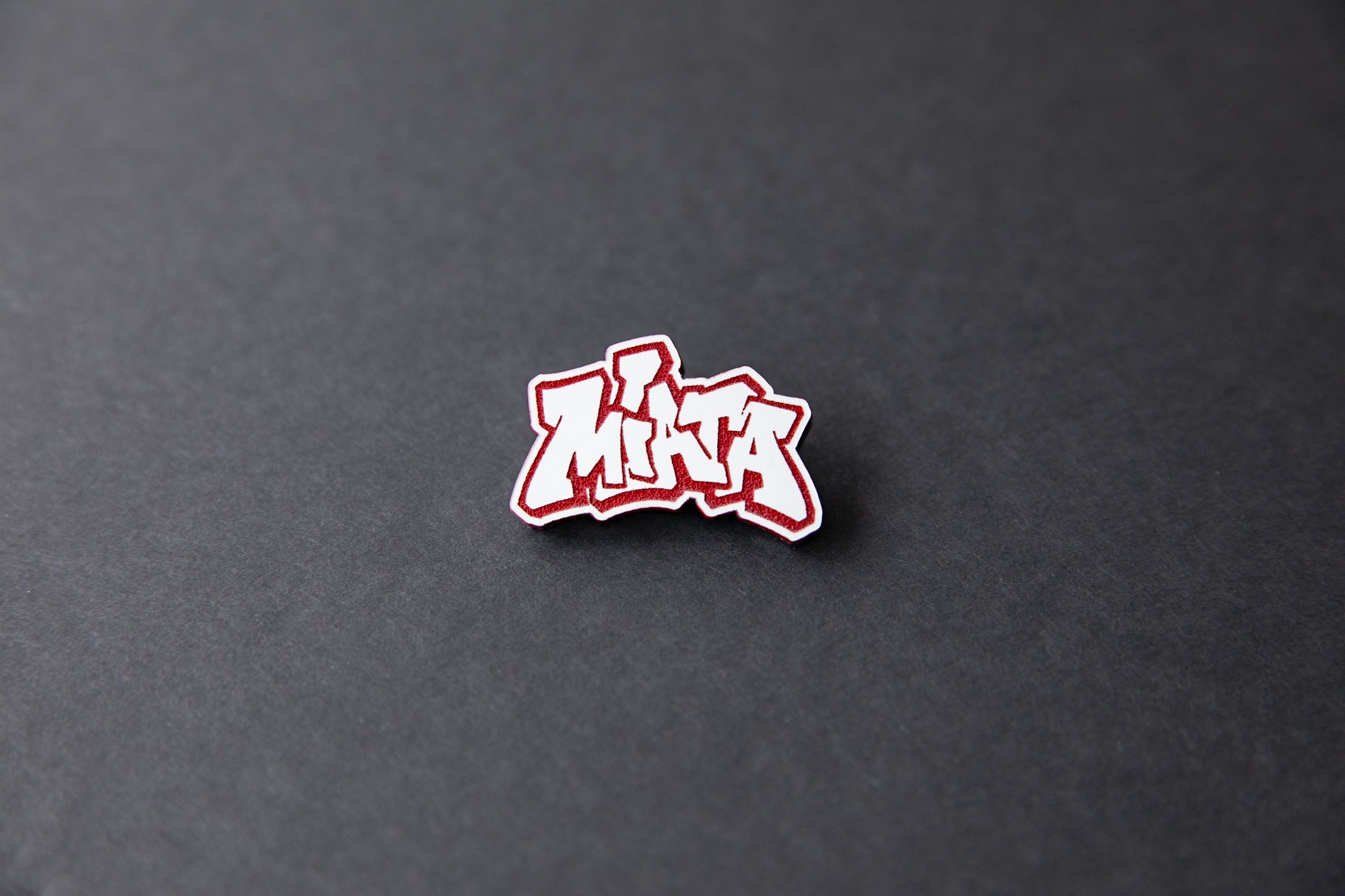 red Miata acrylic lapel pin