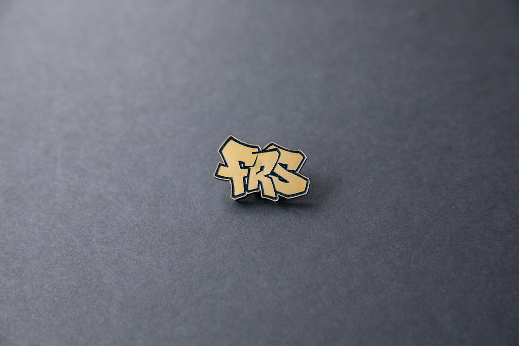gold FRS acrylic lapel pin