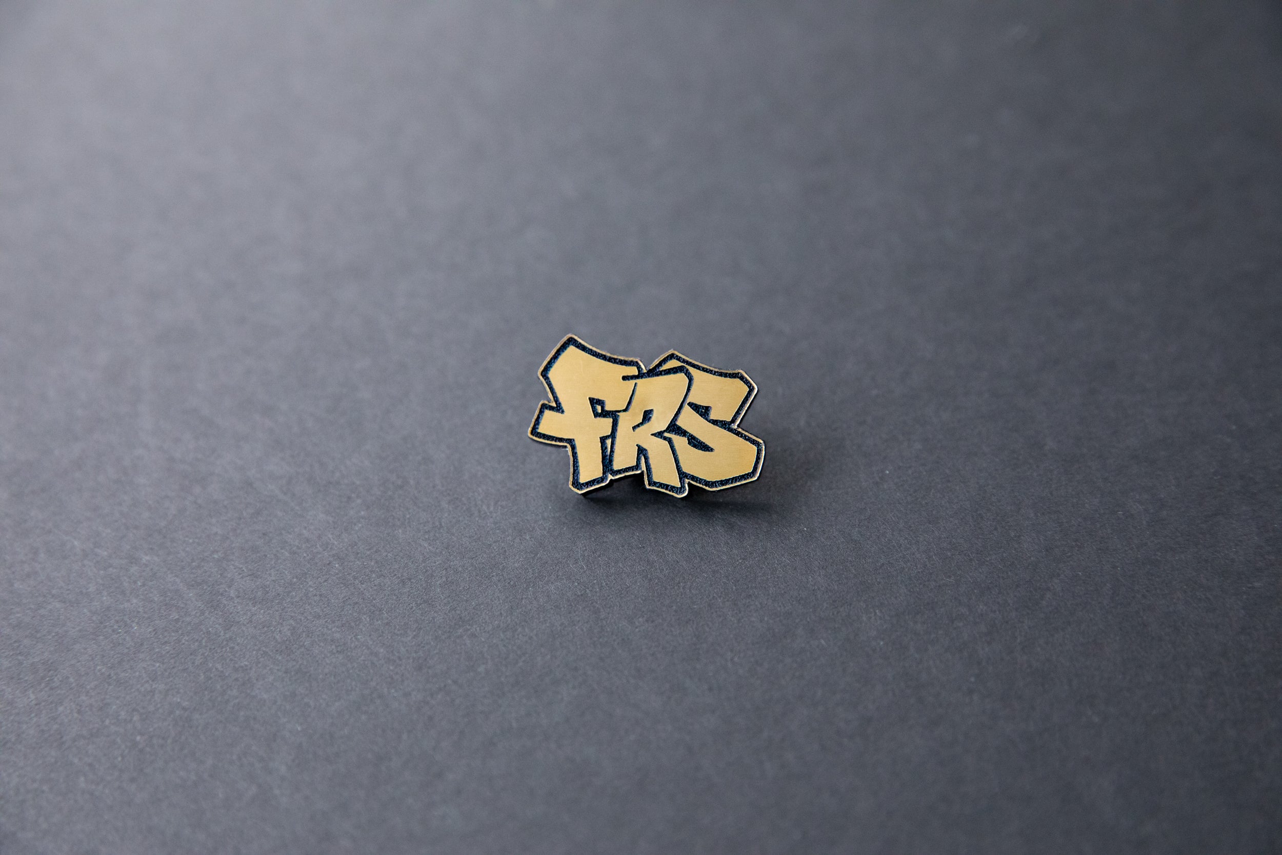 gold FRS acrylic lapel pin
