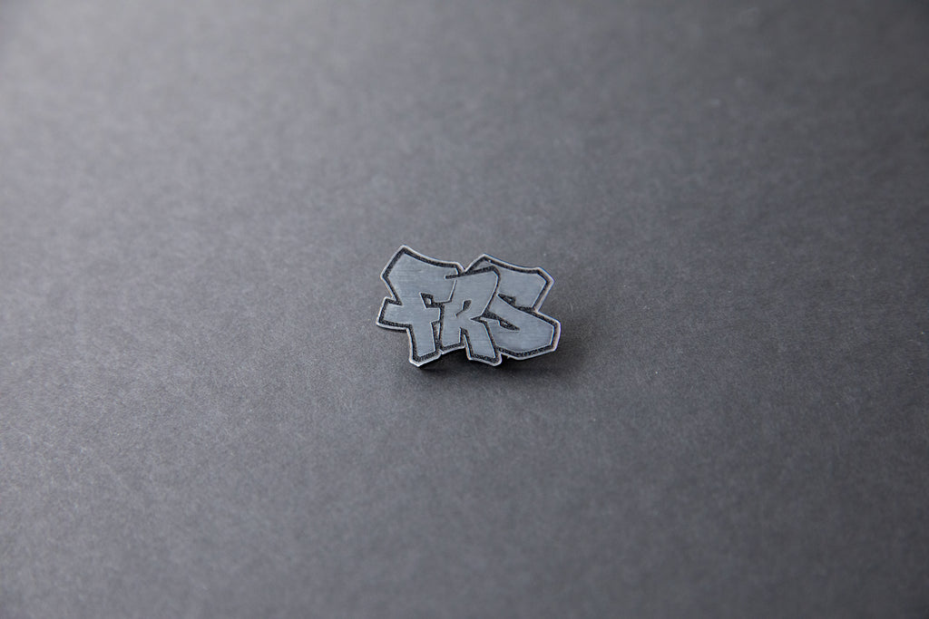 silver FRS acrylic lapel pin