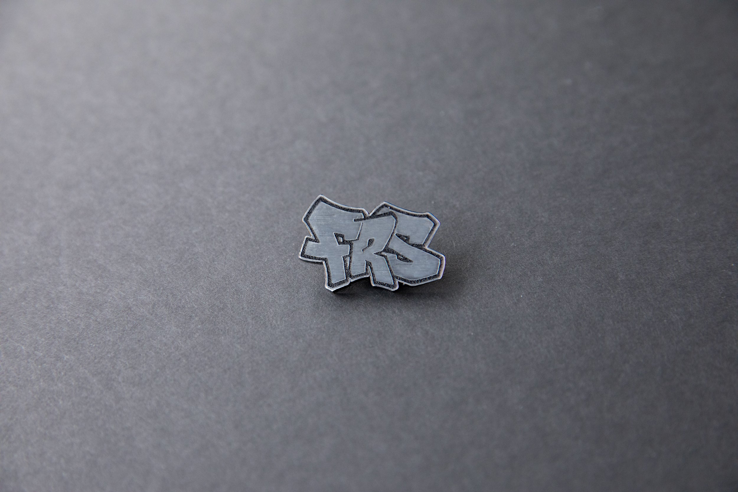 silver FRS acrylic lapel pin