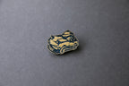 gold chibi Miata car acrylic lapel pin