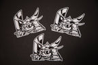 3 chibi Kai Oni (samurai) peeper stickers