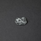 silver chibi Miata car acrylic lapel pin