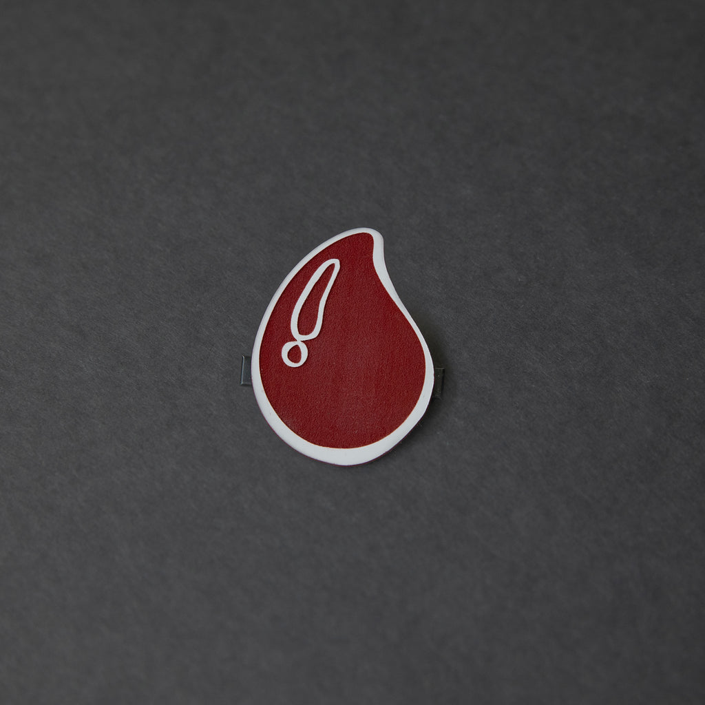 red and white laser-engraved acrylic Black Cloud sad anime symbol hair barrette