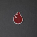 red and white laser-engraved acrylic Black Cloud sad anime symbol hair barrette