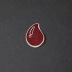 red and white laser-engraved acrylic Black Cloud sad anime symbol hair barrette