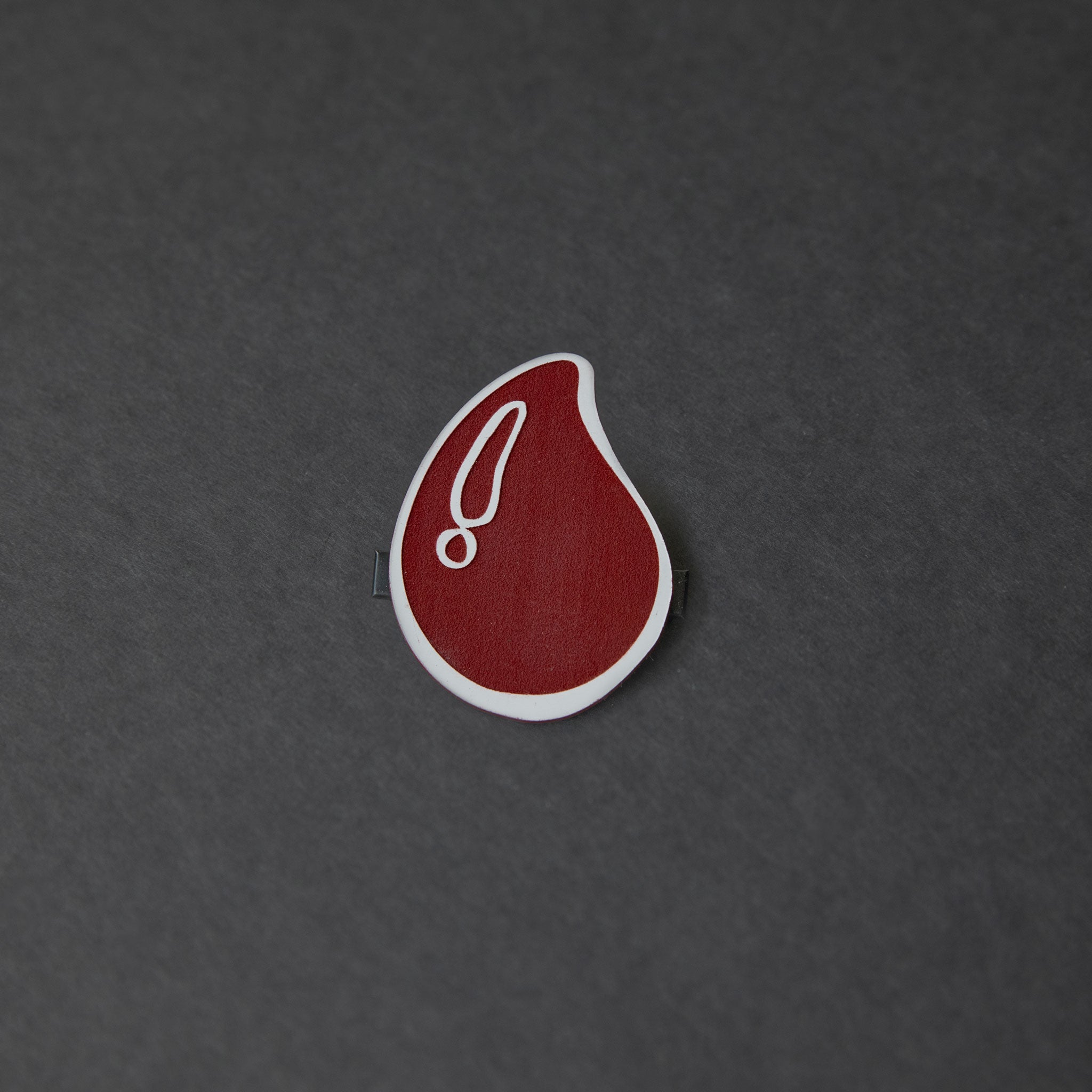 red and white laser-engraved acrylic Black Cloud sad anime symbol hair barrette