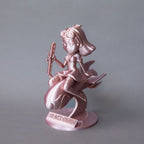 Black Cloud Chibi Miss Chief Drift Missile rose pink acrylic figurine.