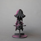 Black Cloud Chibi Miss Chief Drift Missile black and pink acrylic figurine.