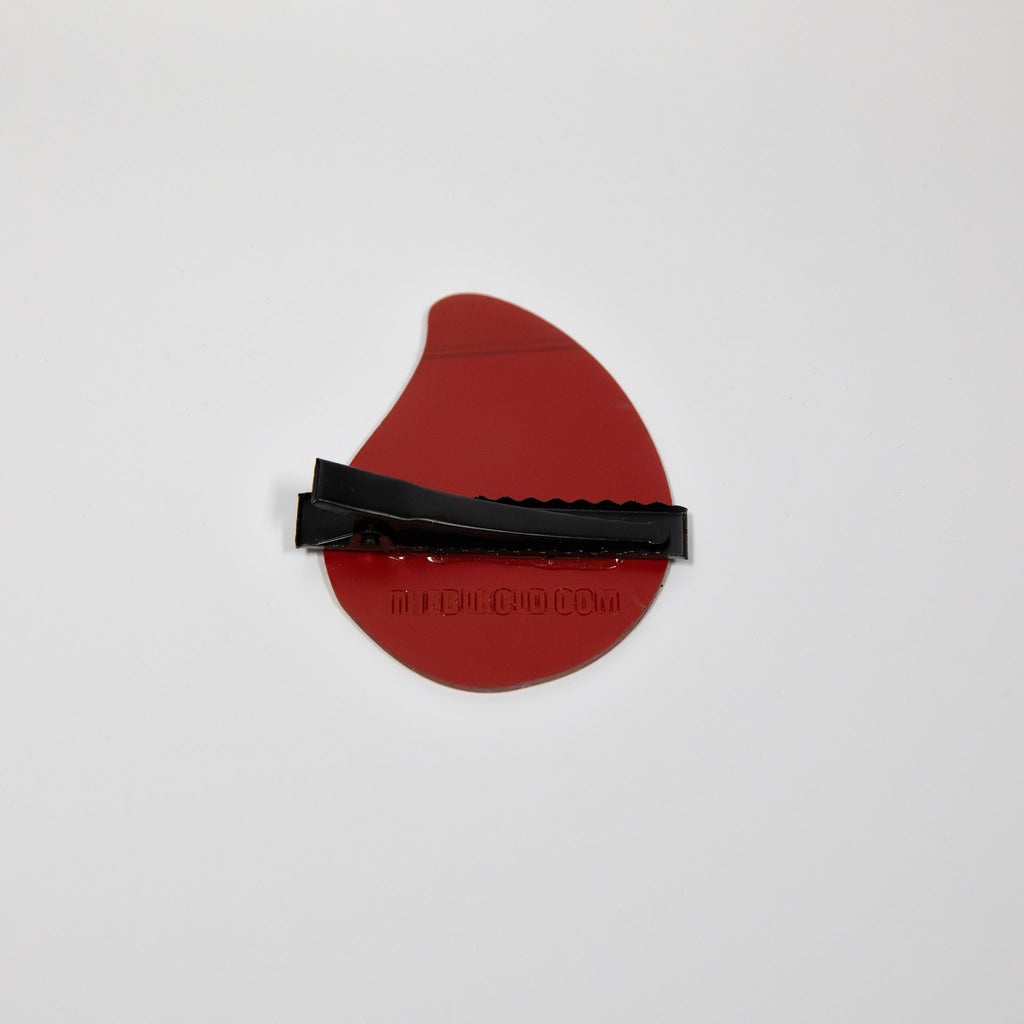 red and white laser-engraved acrylic Black Cloud sad anime symbol hair back