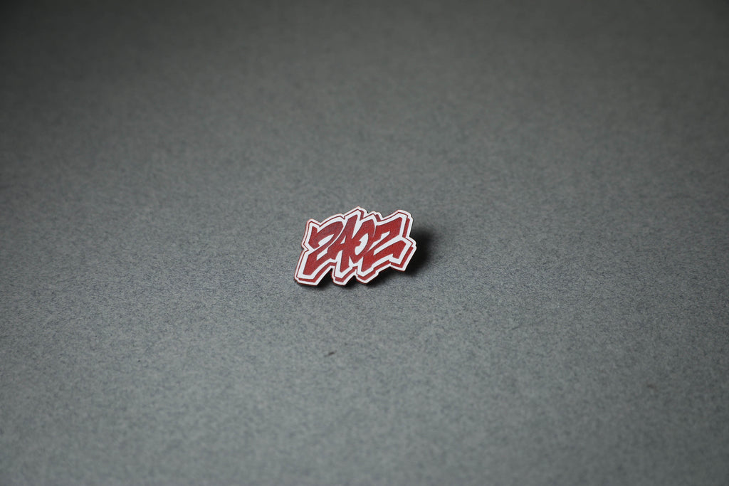 240Z letter red acrylic lapel pin.