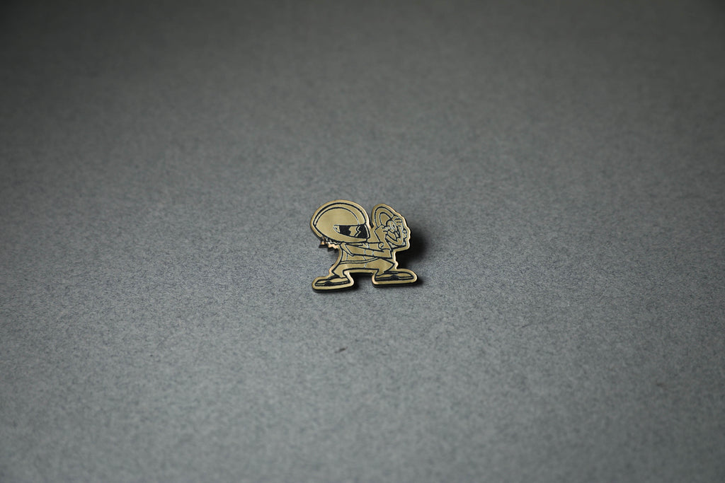 gold driver acrylic lapel pin