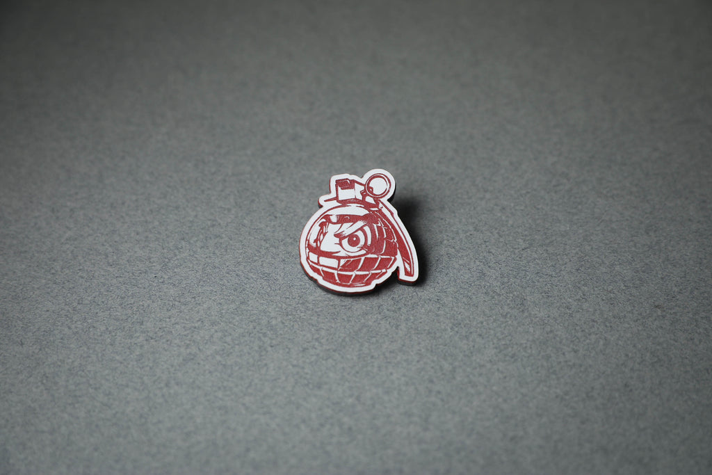 Daruma Bomb Red Lapel Pin