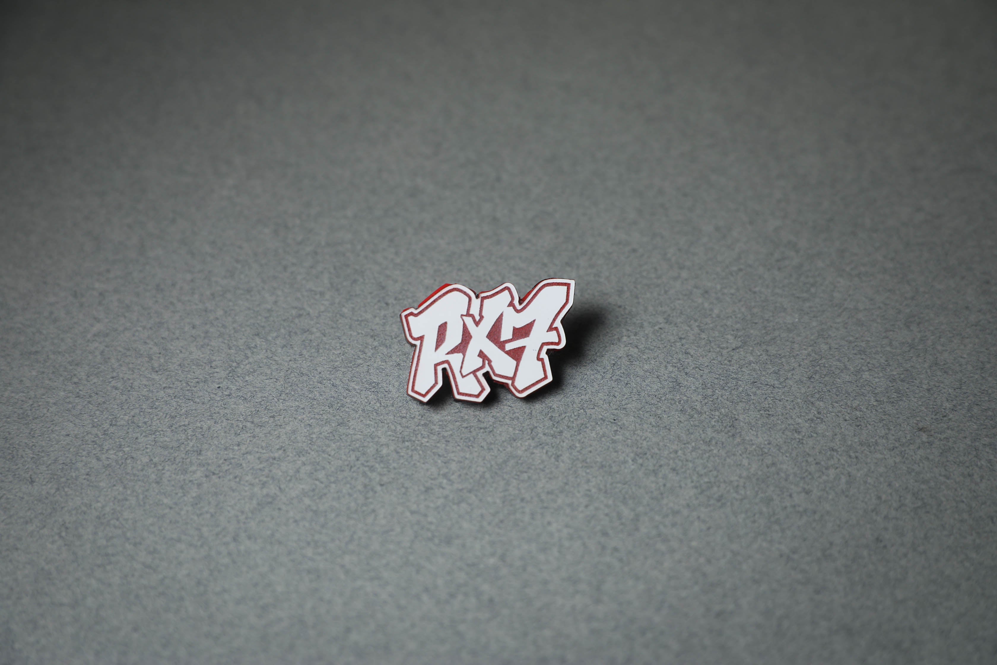 red RX7 acrylic lapel pin