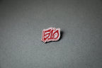 red 510 acrylic lapel pin