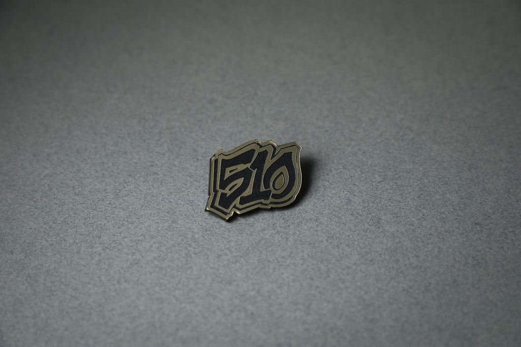 gold 510 acrylic lapel pin
