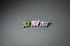RX7 acrylic lapel pins in gold, red or silver