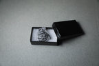 Daruma Bomb Silver Lapel Pin in box