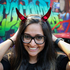 Black Cloud Devil Horns Headband